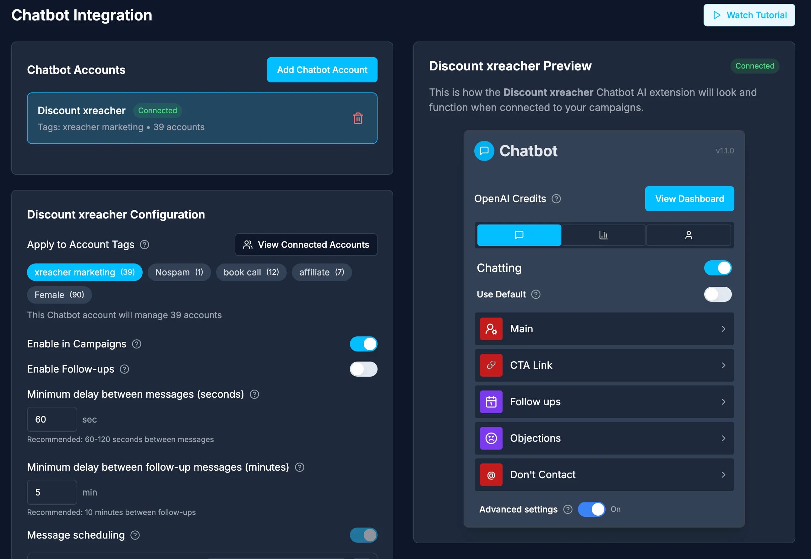 AI Chatbot configuration